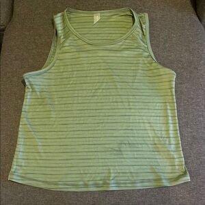 Green Striped Women's Tank Top